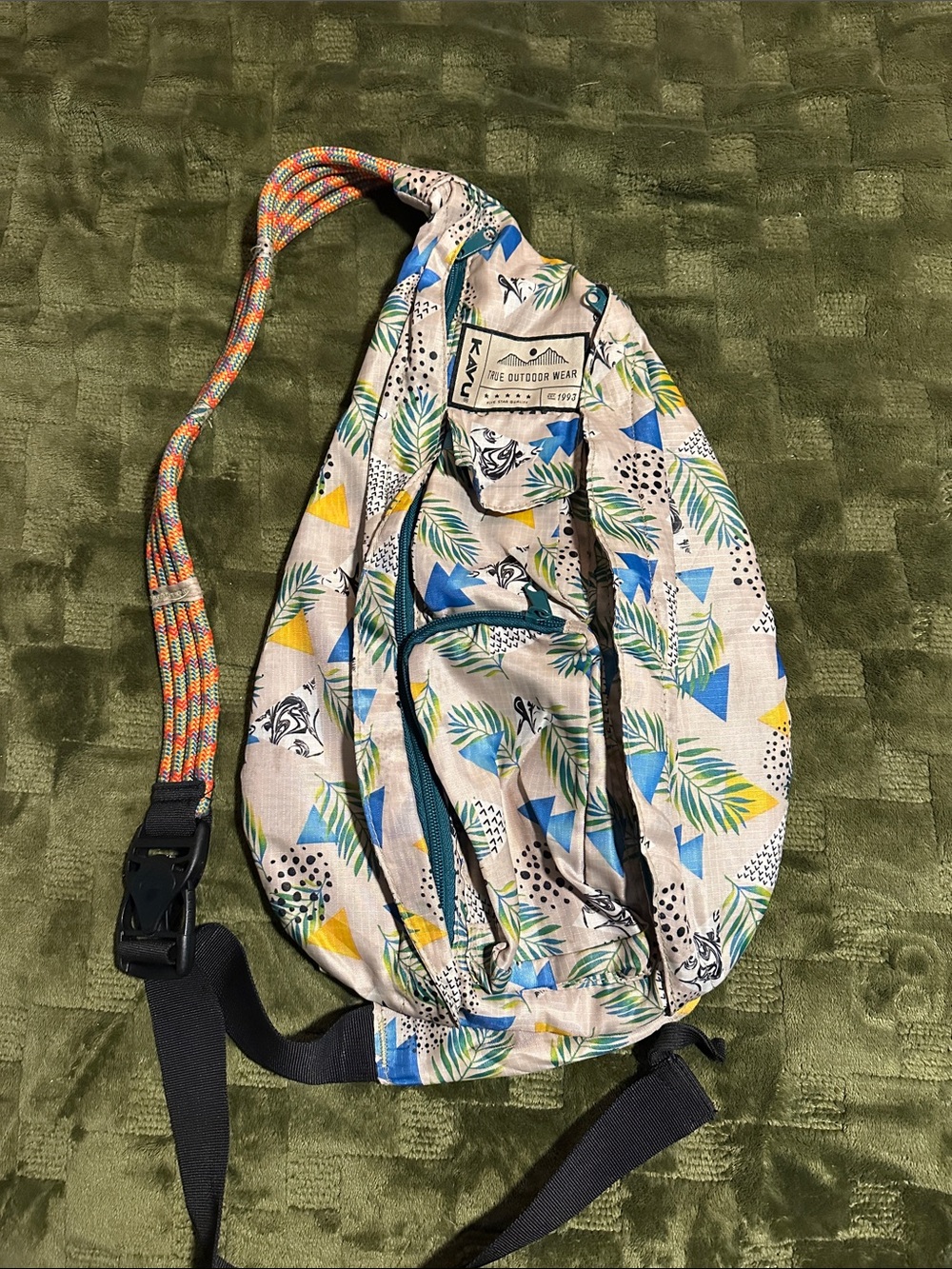 KAVU Tropical Print Crossbody Sling Bag - Multi-Color